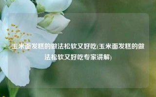 玉米面发糕的做法松软又好吃(玉米面发糕的做法松软又好吃专家讲解)