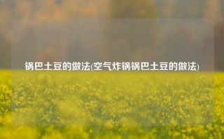 锅巴土豆的做法(空气炸锅锅巴土豆的做法)