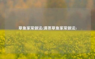 草鱼家常做法(清蒸草鱼家常做法)