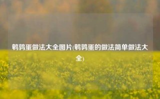 鹌鹑蛋做法大全图片(鹌鹑蛋的做法简单做法大全)