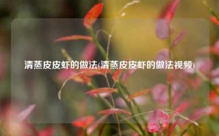 清蒸皮皮虾的做法(清蒸皮皮虾的做法视频)