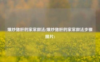 爆炒猪肝的家常做法(爆炒猪肝的家常做法步骤图片)