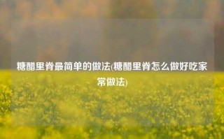 糖醋里脊最简单的做法(糖醋里脊怎么做好吃家常做法)