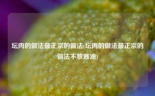坛肉的做法最正宗的做法(坛肉的做法最正宗的做法不放酱油)