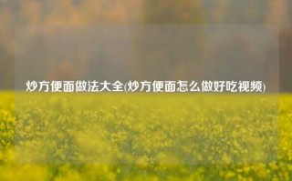 炒方便面做法大全(炒方便面怎么做好吃视频)