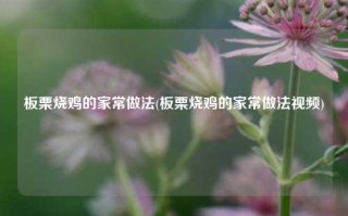 板栗烧鸡的家常做法(板栗烧鸡的家常做法视频)