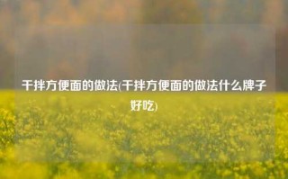 干拌方便面的做法(干拌方便面的做法什么牌子好吃)