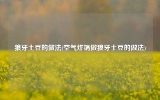 狼牙土豆的做法(空气炸锅做狼牙土豆的做法)