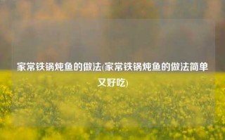 家常铁锅炖鱼的做法(家常铁锅炖鱼的做法简单又好吃)