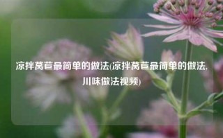 凉拌莴苣最简单的做法(凉拌莴苣最简单的做法,川味做法视频)