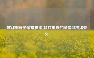 软炸里脊的家常做法(软炸里脊的家常做法炸多久)