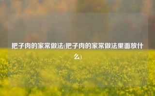 把子肉的家常做法(把子肉的家常做法里面放什么)