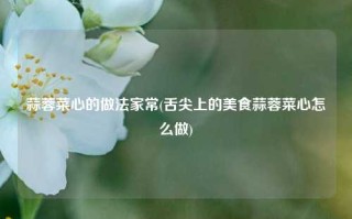 蒜蓉菜心的做法家常(舌尖上的美食蒜蓉菜心怎么做)