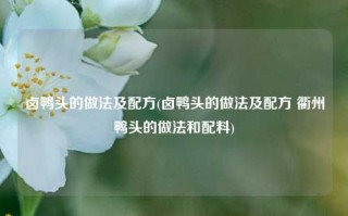 卤鸭头的做法及配方(卤鸭头的做法及配方 衢州鸭头的做法和配料)