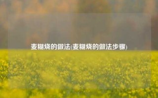 麦糊烧的做法(麦糊烧的做法步骤)