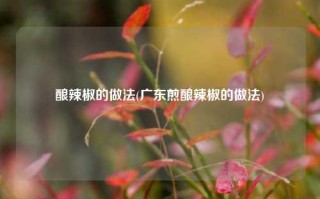 酿辣椒的做法(广东煎酿辣椒的做法)