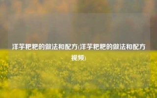 洋芋粑粑的做法和配方(洋芋粑粑的做法和配方视频)