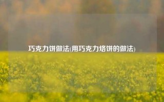 巧克力饼做法(用巧克力烙饼的做法)
