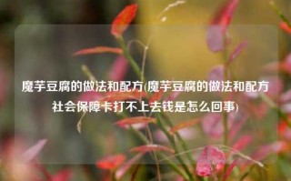 魔芋豆腐的做法和配方(魔芋豆腐的做法和配方社会保障卡打不上去钱是怎么回事)
