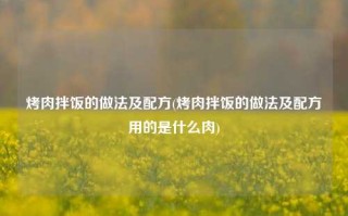 烤肉拌饭的做法及配方(烤肉拌饭的做法及配方用的是什么肉)