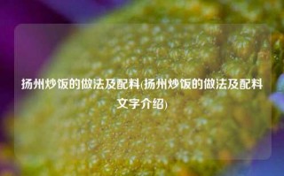 扬州炒饭的做法及配料(扬州炒饭的做法及配料文字介绍)