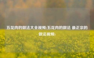 五花肉的做法大全视频(五花肉的做法 最正宗的做法视频)