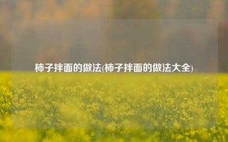 柿子拌面的做法(柿子拌面的做法大全)