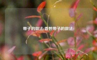 带子的做法(香煎带子的做法)