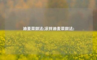 油麦菜做法(凉拌油麦菜做法)