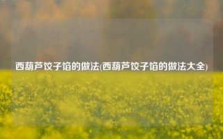 西葫芦饺子馅的做法(西葫芦饺子馅的做法大全)