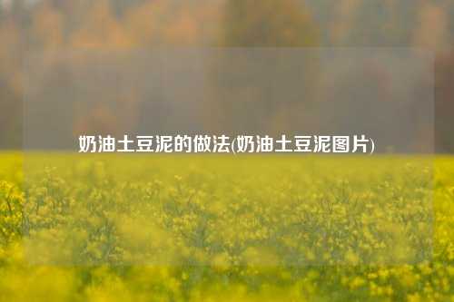 奶油土豆泥的做法(奶油土豆泥图片)
