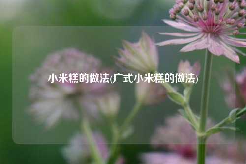 小米糕的做法(广式小米糕的做法)