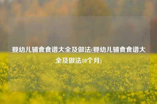 婴幼儿辅食食谱大全及做法(婴幼儿辅食食谱大全及做法10个月)