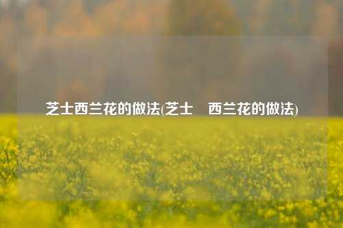 芝士西兰花的做法(芝士焗西兰花的做法)